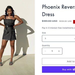 Like New! Phoenix Reversible Paperbag Dress